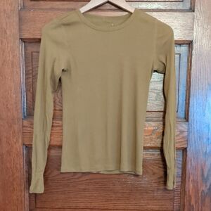 Everlane Olive Long Sleeve Women's Tee